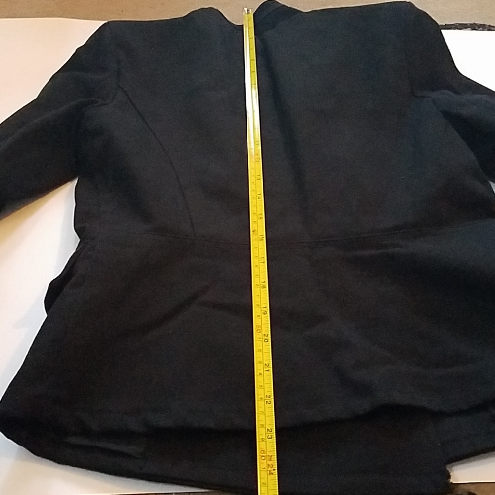 EUC black double breasted embroidered jacket - Picture 4 of 8